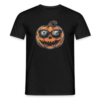 Cool Halloween pumpkin - Men's T-Shirt - black - Front - AI Model Male 178 light (178cm)