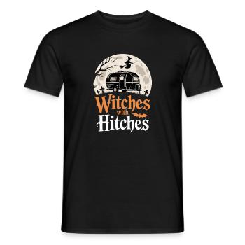  Witches With Hitches Camper Hiker Halloween - Männer T-Shirt - Schwarz - Vorne - AI Model Male 178 light (178cm)