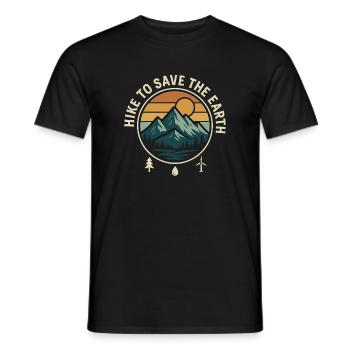 Wandern Um Die Erde Zu Retten Landschaft - Männer T-Shirt - Schwarz - Vorne - AI Model Male 178 light (178cm)