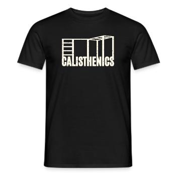 Callisthénie - T-shirt homme - noir - Devant - AI Model Male 178 light (178cm)