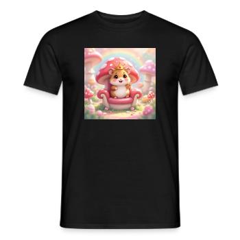 Royal Hamster - Men's T-Shirt - black - Front - AI Model Male 178 light (178cm)