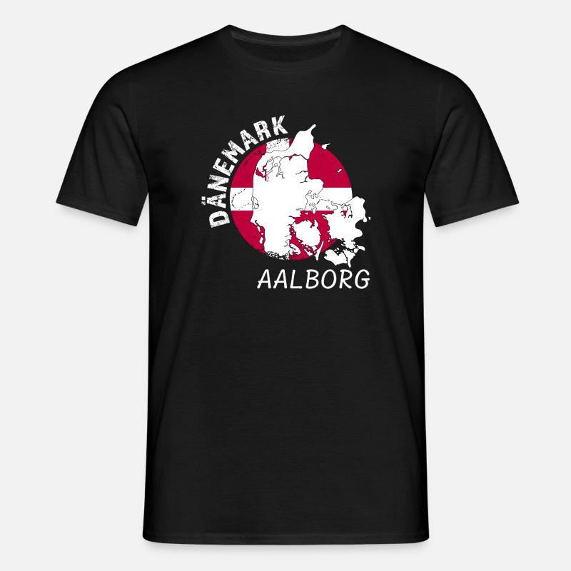 Aalborg - Männer T-Shirt - Schwarz