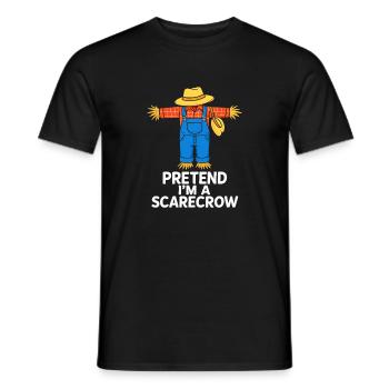 Faites semblant que je suis un épouvantail Halloween T-shirt - T-shirt homme - noir - Devant - AI Model Male 178 light (178cm)