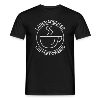 Lagerarbeiter Coffee Powered - Männer T-Shirt - Schwarz - Vorne - AI Model Male 178 light (178cm)