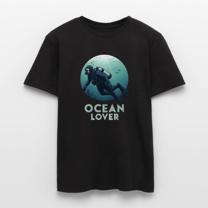 Plongeur amoureux de l’océan T-shirt homme