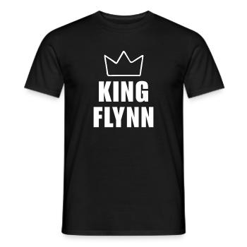 Flynn Name mit Buchstabe F - King Crown Hemd - Männer T-Shirt - Schwarz - Vorne - AI Model Male 178 light (178cm)