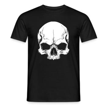 Cool skull design - Men's T-Shirt - black - Front - AI Model Male 178 light (178cm)