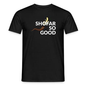 Shofar so good - Men's T-Shirt - black - Front - AI Model Male 178 light (178cm)