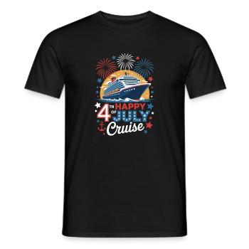 Patriotic Cruise Trip Independence Day 4th of July - Men's T-Shirt - black - Front - AI Model Male 178 light (178cm)