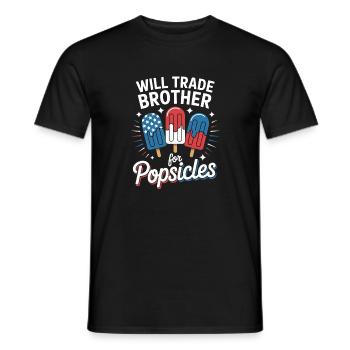 Échangez votre frère contre des sucettes glacées le 4 janvier - T-shirt homme - noir - Devant - AI Model Male 178 light (178cm)