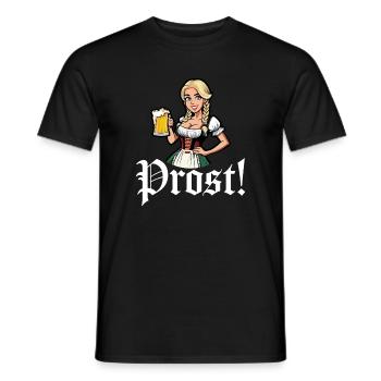 Prost - Männer T-Shirt - Schwarz - Vorne - AI Model Male 178 light (178cm)