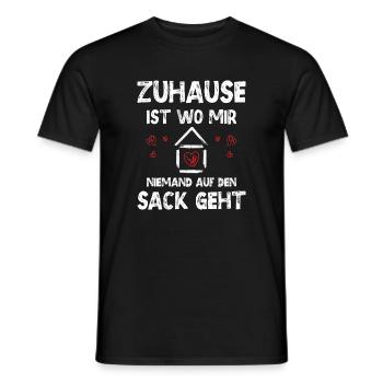 First apartment living inauguration - Men's T-Shirt - black - Front - AI Model Male 178 light (178cm)