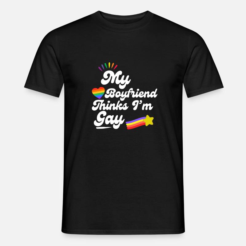 Rainbow Love Pride Statement - Men’s T-shirt - black