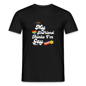 Regenbogen Pride Herz Andenken Design - Männer T-Shirt - Schwarz - Vorne - AI Model Male 178 light (178cm)