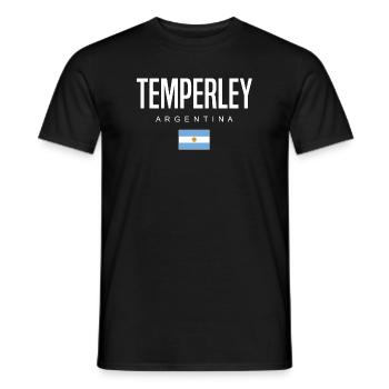 Temperley Argentine Argentine - T-shirt homme - noir - Devant - AI Model Male 178 light (178cm)