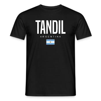 Tandil Argentine Argentin - T-shirt homme - noir - Devant - AI Model Male 178 light (178cm)