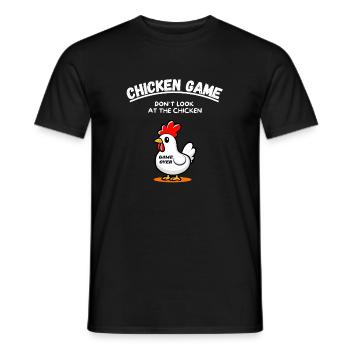 Lustig Chicken Game Huhn Lachen Party Spaß Gamer - Männer T-Shirt - Schwarz - Vorne - AI Model Male 178 light (178cm)