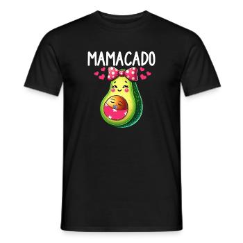 Mamacado Avocado Liebhaberin Muttertag - Männer T-Shirt - Schwarz - Vorne - AI Model Male 178 light (178cm)