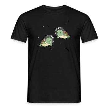 Niedliche Weltraum-Turtles - Männer T-Shirt - Schwarz - Vorne - AI Model Male 178 light (178cm)