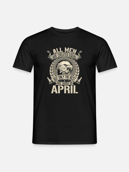Eagle Pride April Geburtsmonat Design - Männer T-Shirt - Schwarz