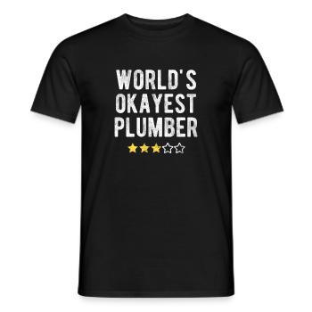 Le meilleur plombier du monde Humour de plombier - T-shirt homme - noir - Devant - AI Model Male 178 light (178cm)