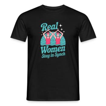 Synchronschwimmen Kunstschwimmen Wassersport - Männer T-Shirt - Schwarz - Vorne - AI Model Male 178 light (178cm)