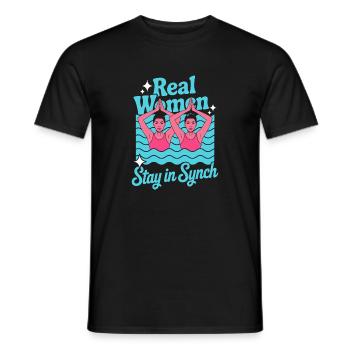 Synchronschwimmen Kunstschwimmen Wassersport - Männer T-Shirt - Schwarz - Vorne - AI Model Male 178 light (178cm)