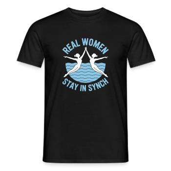 Synchronschwimmen Kunstschwimmen Wassersport - Männer T-Shirt - Schwarz - Vorne - AI Model Male 178 light (178cm)