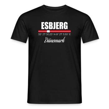 Esbjerg - Men's T-Shirt - black - Front - AI Model Male 178 light (178cm)