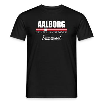Aalborg - Men's T-Shirt - black - Front - AI Model Male 178 light (178cm)