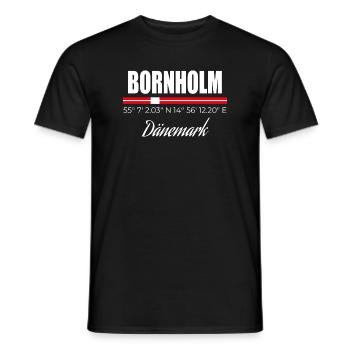 Bornholm - Männer T-Shirt - Schwarz - Vorne - AI Model Male 178 light (178cm)