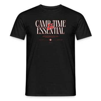 Camptime & Essential Adventure Design - T-shirt homme - noir - Devant - AI Model Male 178 light (178cm)