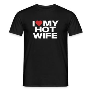 J’aime ma femme sexy - T-shirt homme - noir - Devant - AI Model Male 178 light (178cm)