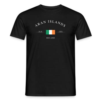 Îles d'Aran, Irlande – Souvenirs et cadeaux de vacances - T-shirt homme - noir - Devant - AI Model Male 178 light (178cm)