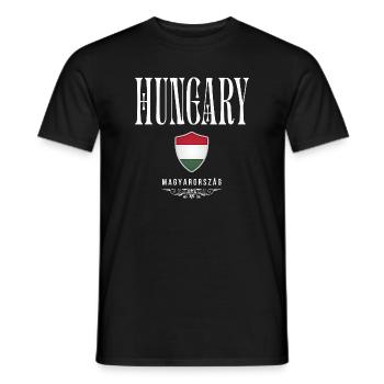 Original from Hungary, born in Hungary - Men's T-Shirt - black - Front - AI Model Male 178 light (178cm)