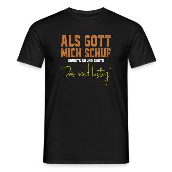 Gottes Liebe und Hundelogik - Männer T-Shirt - Schwarz - Vorne - AI Model Male 178 light (178cm)