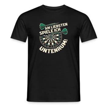 Fléchettes Fléchettes Jeu de fléchettes Lecteur de fléchettes - T-shirt homme - noir - Devant - AI Model Male 178 light (178cm)