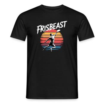 Frisbeast Retro Ultimate Frisbee Stil Für Sportler - Männer T-Shirt - Schwarz - Vorne - AI Model Male 178 light (178cm)
