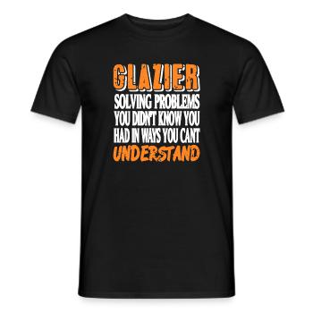 Glazier Nutritional Facts Parody Work Skill Humor - Männer T-Shirt - Schwarz - Vorne - AI Model Male 178 light (178cm)