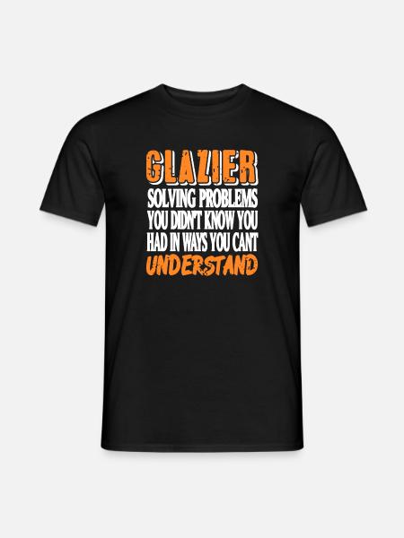 Glazier Nutritional Facts Parody Work Skill Humor - Men's T-Shirt - black
