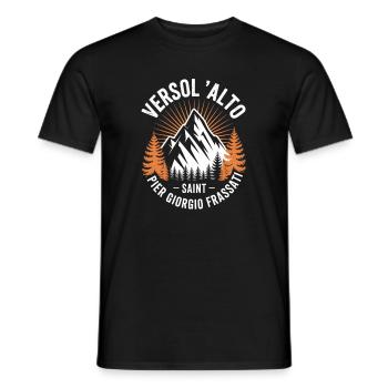 Verso L Alto Saint Pier Giorgio Frassati - T-shirt homme - noir - Devant - AI Model Male 178 light (178cm)