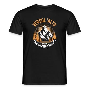 Verso L Alto Saint Pier Giorgio Frassati - T-shirt homme - noir - Devant - AI Model Male 178 light (178cm)
