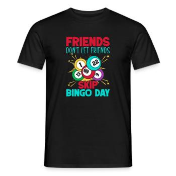 Jeu de bingo Amis, ne laissez pas passer le bingo - T-shirt homme - noir - Devant - AI Model Male 178 light (178cm)