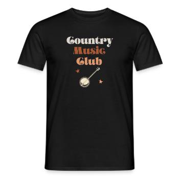 Country Music Club Banjo - Männer T-Shirt - Schwarz - Vorne - AI Model Male 178 light (178cm)