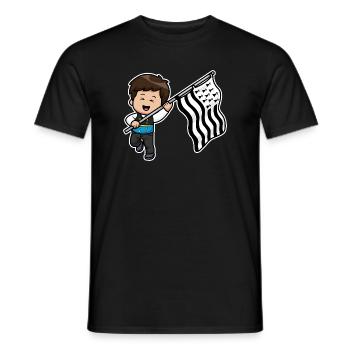 Bretonischer Junge Bretonischer Kostüm Flagge Gwenn ha du - Männer T-Shirt - Schwarz - Vorne - AI Model Male 178 light (178cm)