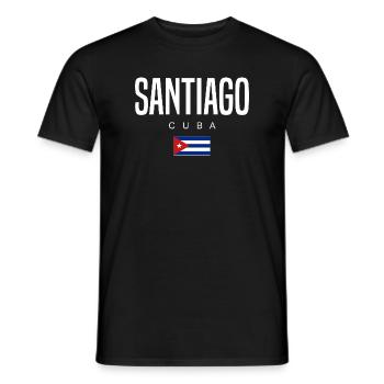 Santiago Cuba Cubans - Men's T-Shirt - black - Front - AI Model Male 178 light (178cm)