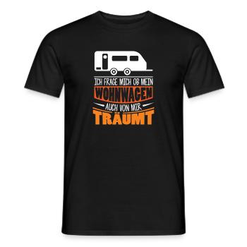 Camper Camping Caravan Saying - Men's T-Shirt - black - Front - AI Model Male 178 light (178cm)