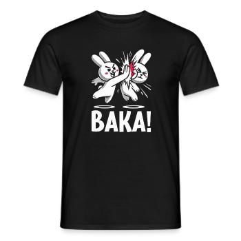 Get Out Unnecessary Social Contact Baka Anime - Men's T-Shirt - black - Front - AI Model Male 178 light (178cm)