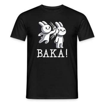 Get Out Unnecessary Social Contact Baka Anime - Men's T-Shirt - black - Front - AI Model Male 178 light (178cm)
