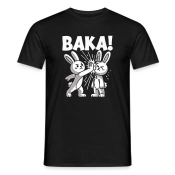Get Out Unnecessary Social Contact Baka Anime - Men's T-Shirt - black - Front - AI Model Male 178 light (178cm)